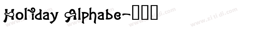 Holiday Alphabe字体转换